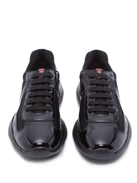 Prada Men's 'America's Cup' Calf Leather Trainer Sneaker, Nero 